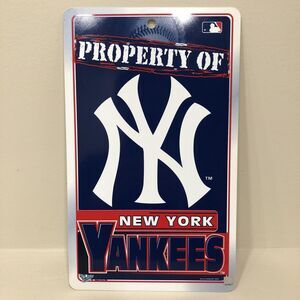 NEW YORK Yankees PROPERTY OF SIGN Durable Poster Plastic Plaque Room Door Locker